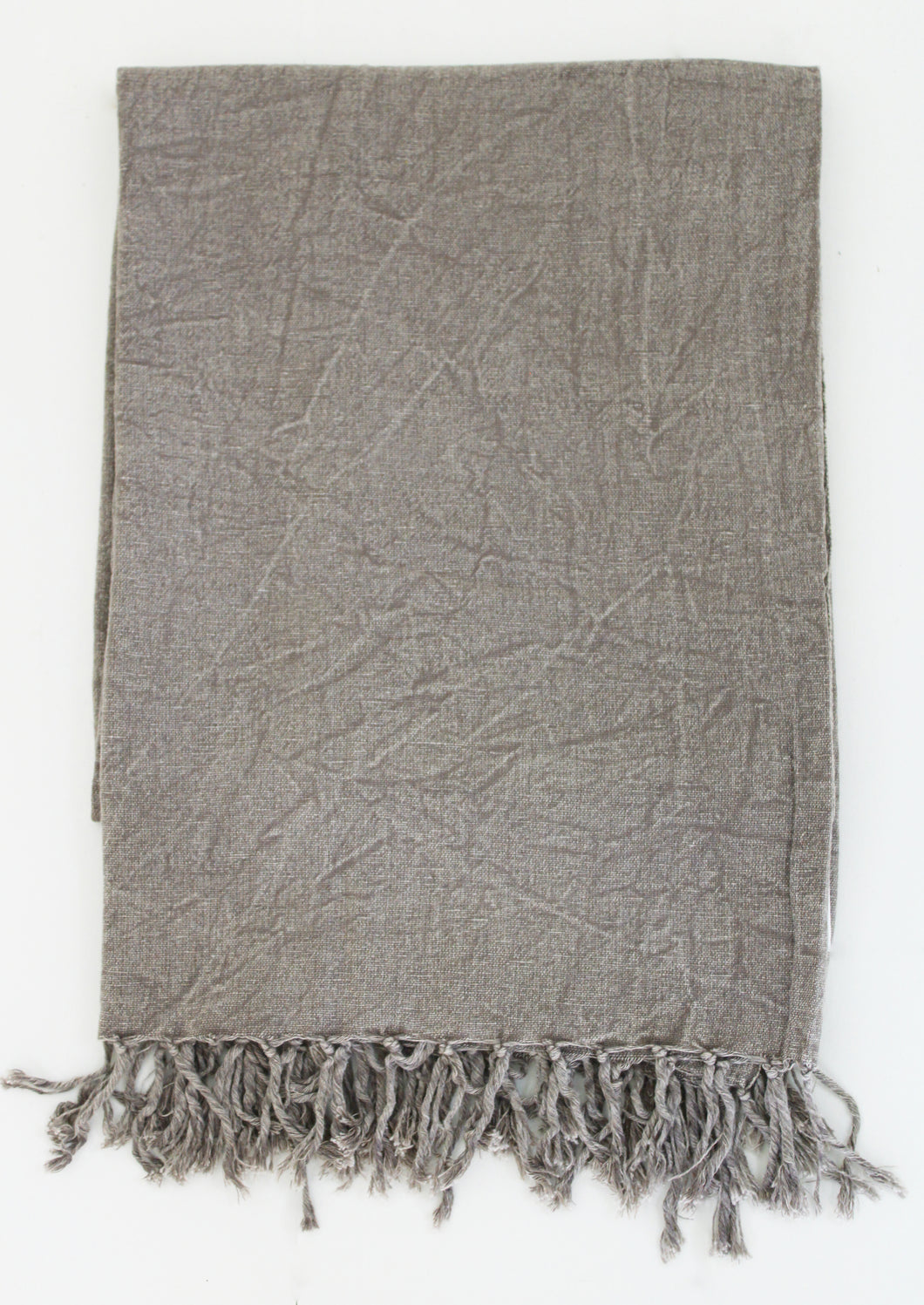 Leichte Decke in Grau oder Taupe, Stone washed Optik, 130 x 170 cm, 100% Baumwolle