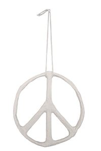 Handgefertigtes Peacezeichen aus Gips, Durchmesser ca. 28 cm