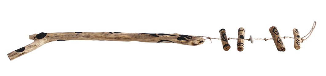 Treibholz Kette am Juteseil,  Länge 110 cm