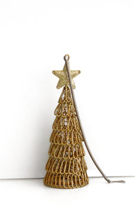 Deko Weihnactsbaum mit Stern zum aufhängen, Höhe 14,5 cm