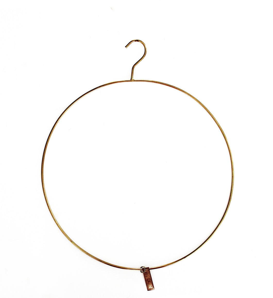 Deko Metallring mit Haken, Durchmesser 36 cm, Farbe Gold