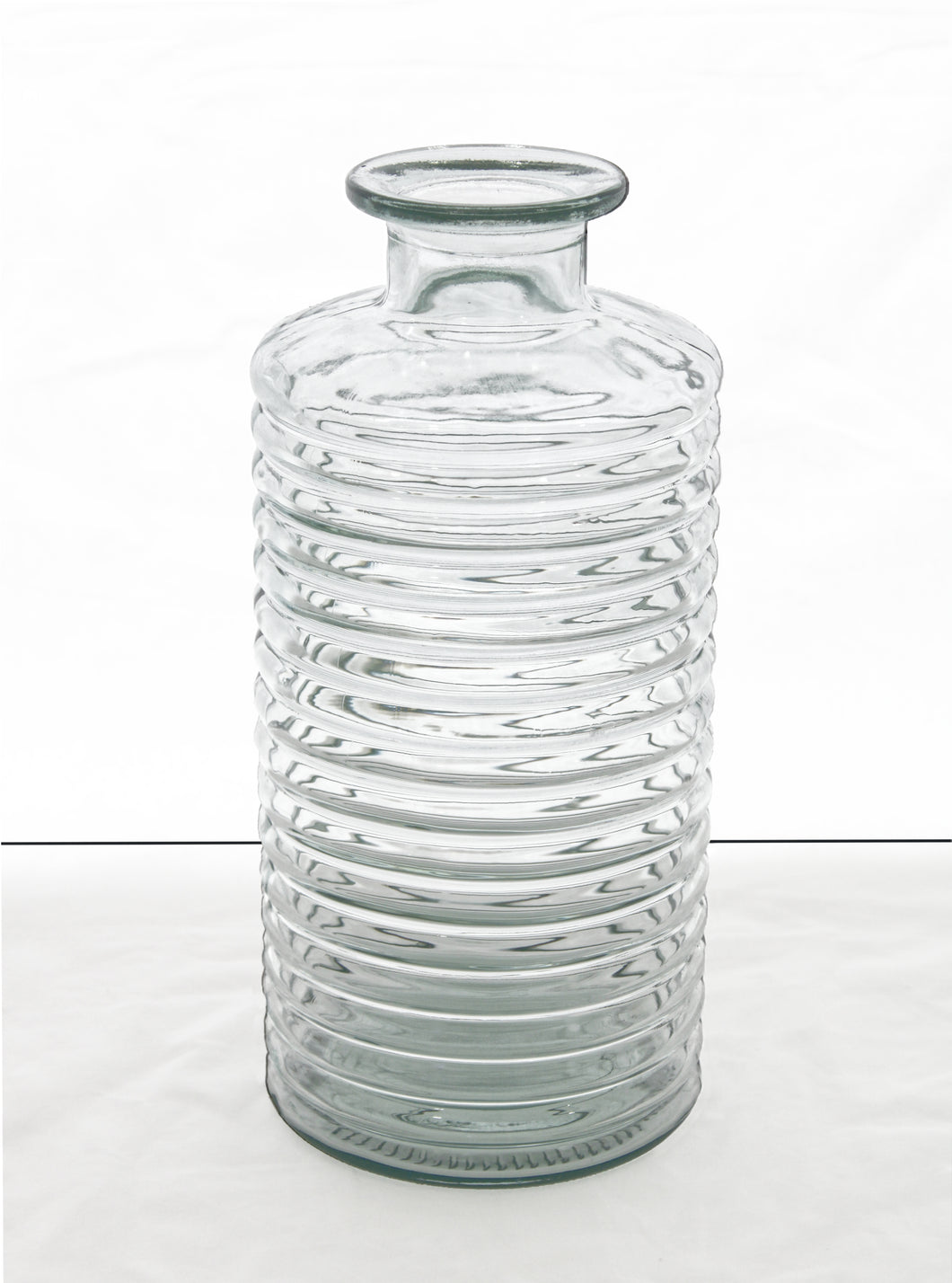 Stilvolle Glasvase, Höhe 31 cm, Durchmesser 14,5 cm