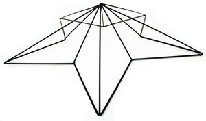 Deko 3 D Metallstern, Farbe Schwarz, Durchmesser äußerste Ausdehnung 53 cm, Höhe 12 cm