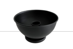 Kerzenhalter aus Metall in schwarz, Höhe 8 cm, Durchmesser Kerzenfassung 2,2 cm