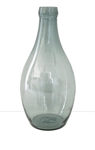 Flaschenvase aus recyceltem Glas, Höhe 40 cm, Durchmesser Bauch ca. 18 cm