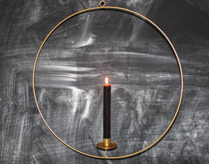 Deko Metallring mit Kerzenhalter, Farbe Gold, Durchmesser 45 cm