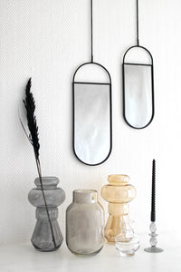 Trendiger Wand Spiegel im 2er Set mit Aufhängung, Größe inklusive Metallrahmen 22x56 cm und 19x47 cm