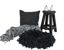 Laden Sie das Bild in den Galerie-Viewer, Kuscheliges Leinen Kissen in schwarz inklusive Füllung, 45 x 45 cm, 100 % Leinen

