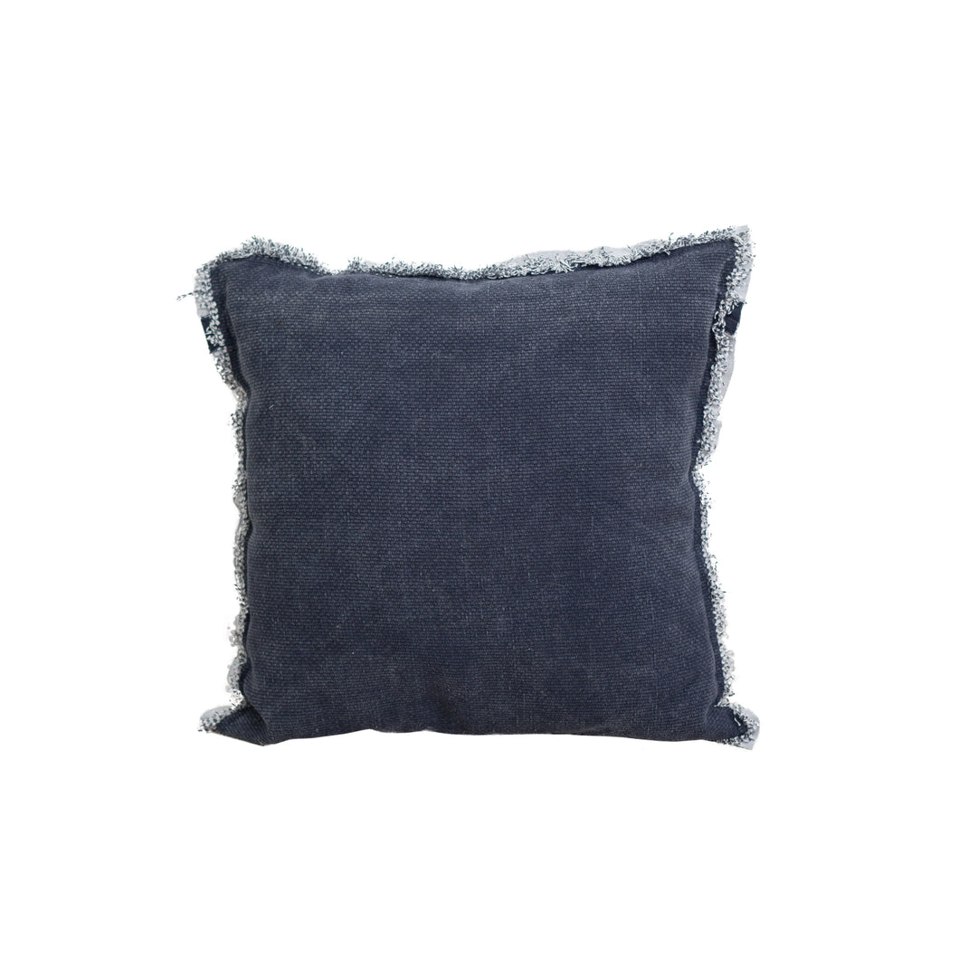 Kissen dunkelblau inklusive Füllung, 45 x 45 cm, 100 % Baumwolle